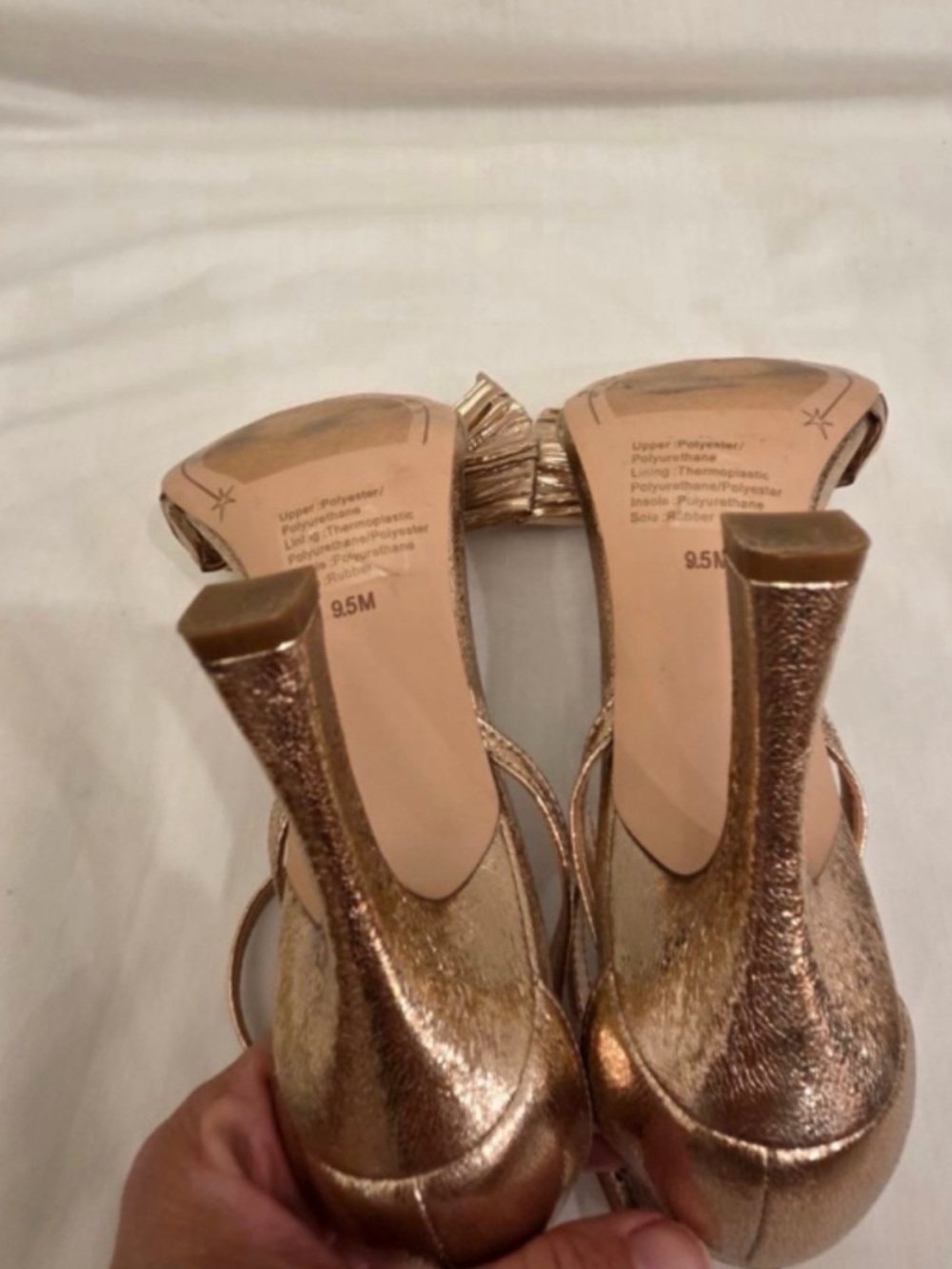 Gibson & Latimer Rose Gold Bow Heels Size 9.5 - Picture 7 of 8